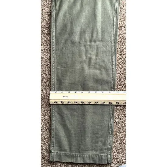 NWT Outerknown Sz 28 Olive Green Utility Military Organic Ctn Wide Leg Pockets - Picture 12 of 12